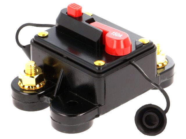 Siguranta automata; auto; 150A; neagra; 12-48VDC; 78x52x37mm; IP67; SBA-150A