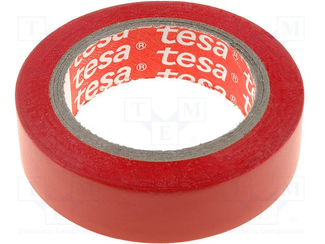 Banda izolatoare, rosu, 15mm x 10m, tesaflex, 53988-15/10-RD, TESA