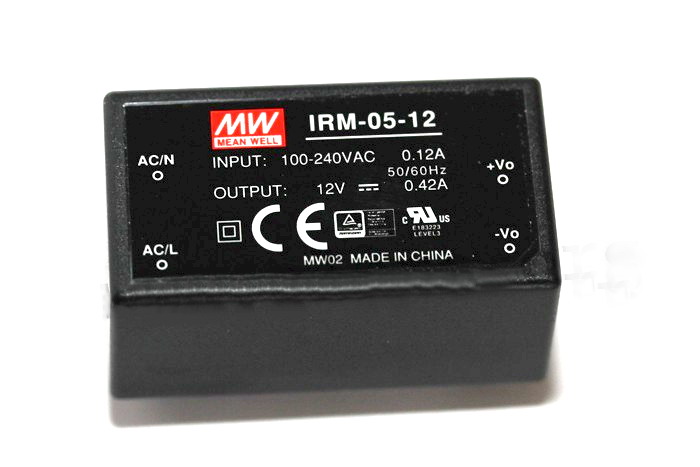 Sursa tensiune 12V, 0.42A, 5.04W, AC-DC, 45.7x25.4x21.5mm, IRM-05-12