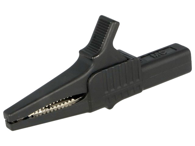 Crocodil 1KV, izolat, soclu banana 4mm, 32A, 1KV DC, negru, XKK-1001-21