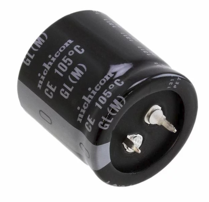 390uF/400V electrolitic, 30x30mm, 105C, RM10, Nichicon