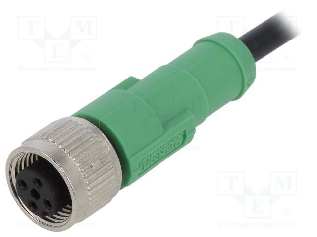 Cablu cu conector M12, circular, 4 pini, mama, 4A, 1.5m, SAC-4P-1,5-PVC/M12FS, PHOENIX CONTACT