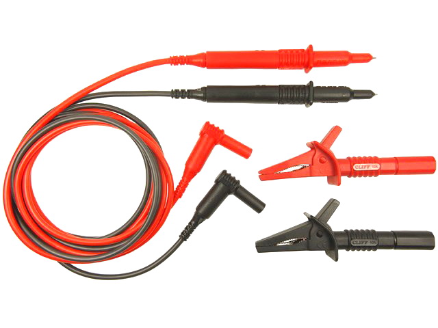 Set cabluri masura, test, 1KV, rosu, negru, 4mm, 1.5m, CIH-29890
