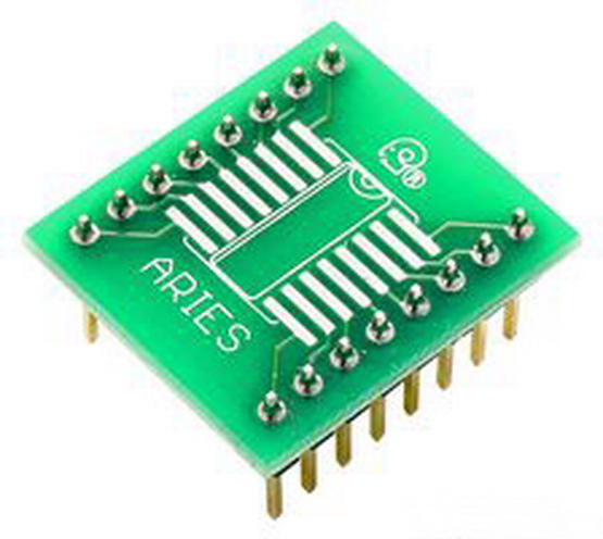 Adaptor smd, 10 pini, 16-SOICW, to 16-DIP, LCQT-SOIC16W, ARIES