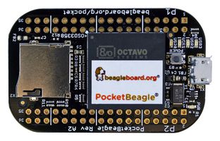 Single computer, OSD3358 SoC, Cortex-A8, 512 DDR3 RAM, slot microSD, BeagleBoard, BB-POCKET,