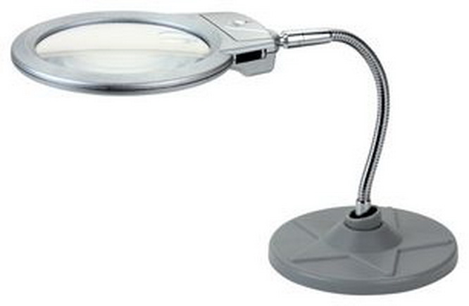 Lupa de masa, flexibila, x3, 90mm, lumina led, DT-95