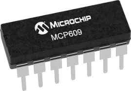 MCP609-I/P, Operational Amplifier, Quad, 4 Channels, 2.5V to 5.5V, DIP, 14 Pins
