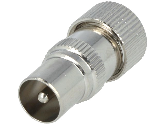 Conector coaxial, mufa tata TV, 9.5mm, IEC 169-2, pe cablu, COAX-PLUG3