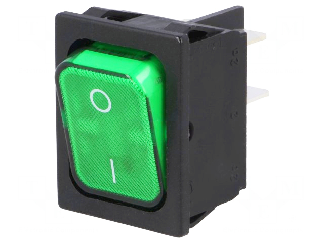 Comutator basculant, OFF-ON, 20A, 4 pini, DPST, orificiu montare 30.6x22mm, 1835.3128, MARQUARDT