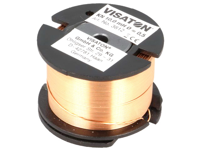Bobina audio; 10mH; 3.8ohmi; Diam.cablu:0.5mm; diam:44mm; KN-10MH-VS