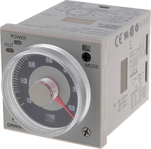 Timer 0.05s-300 ore, DPDT, 4 moduri, 24-48VAC, H3CR-A8/24AC/DC, OMRON