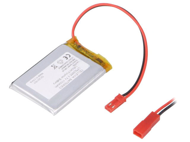Acumulator 3.7V, Li-Po; 1100mAh; 5.5x38.5x55.5mm; ACCU-LP503855/CL