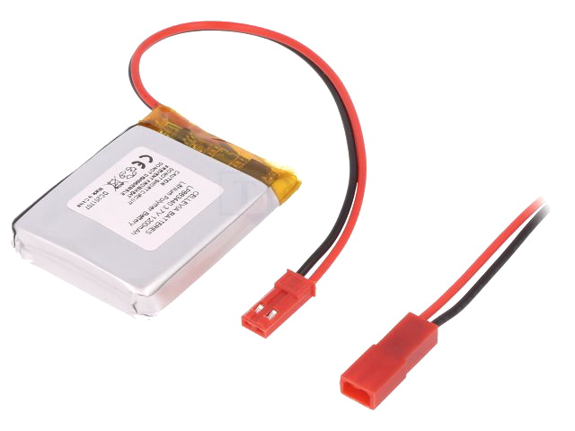 Acumulator 3.7V, Li-Po; 1200mAh; 9.3x34.5x40.5mm; ACCU-LP883440/CL