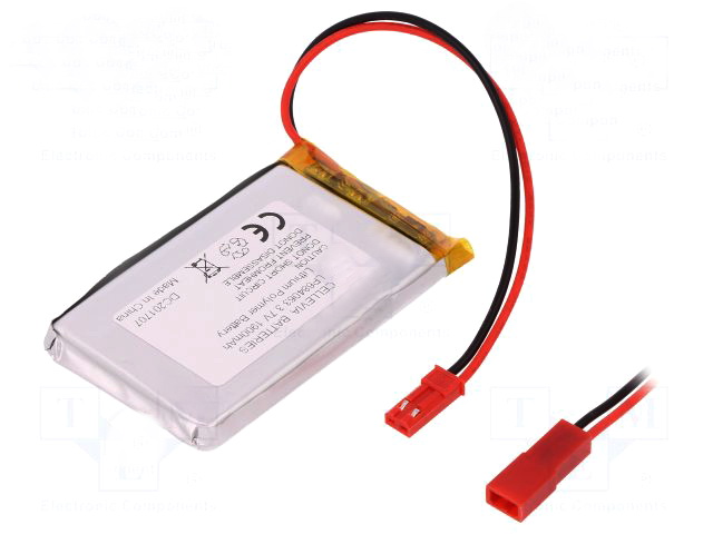 Acumulator 3.7V, Li-Po; 1900mAh; 7.3x40.5x63.5mm; ACCU-LP684063/CL
