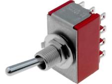 Intrerupator basculant, ON-OFF-ON, 5A, 12 pini, 4PDT, 1M43T1B5M1QE