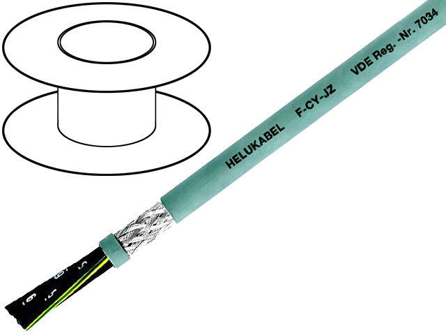 Cablu 3 fire, ecranat, 3x0.5mm2, 500V, ecranat, FCYJZ3G0.50, HELUKABEL