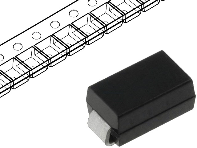 US1M, dioda 1A, 1000V, DO214AC, SMA, DIOTEC