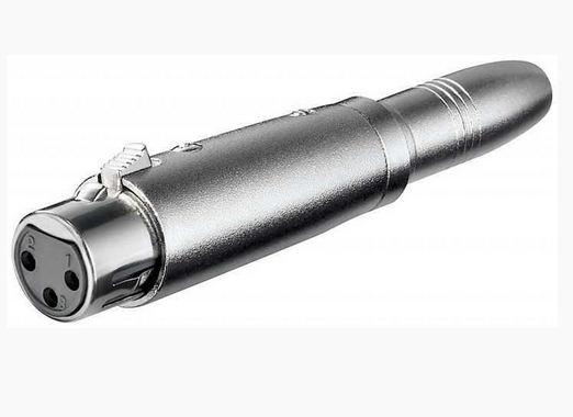 Adaptor XLR, mama, 3 pini, jack 6.35mm, mama, mono, ADAPT-XLRF-6.35F