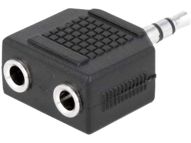 Adaptor jack 3.5mm, tata, 2 x jack 3.5mm, mama, stereo, AC-012