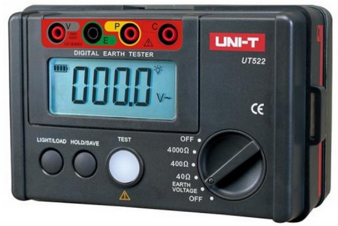 Aparat pentru masurarea prizelor de pamant, masurare 2 sau 3 fire, pamintare, 20, 40, 400 ohmi, UT-522, UNIT