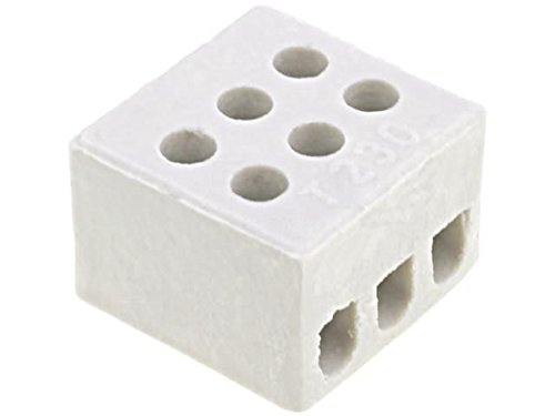 Regleta de conexiuni, ceramica, 24A, 500V, 3pini, 2.5mm2, SI-ZPA3-2.5