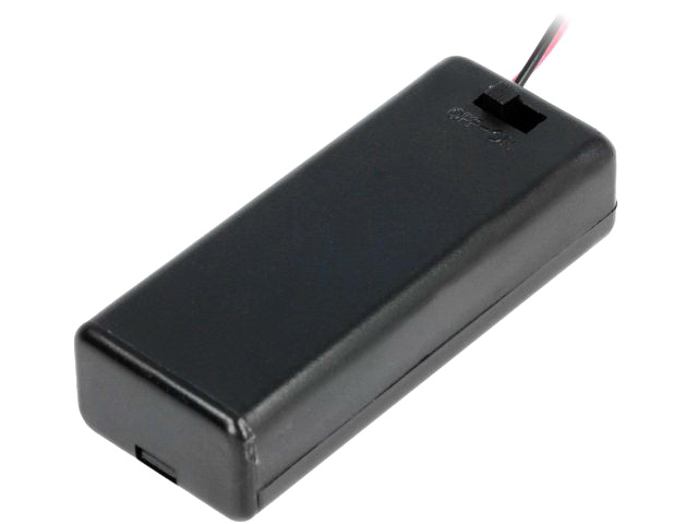 Suport baterii, 2xAAA, R3, comutator, fire, SBH-421-1AS