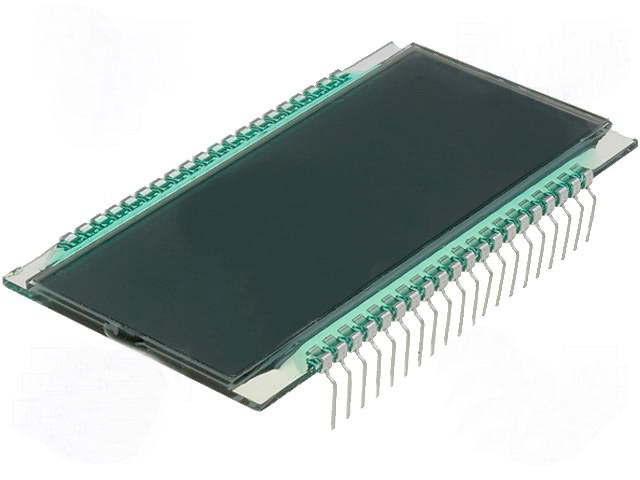 Display LCD, 8 digiti, 38x20mm, DE124-RS-20/7.5