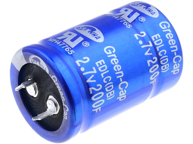 200F/2.7V, ultracapacitor, 30x45mm, SAMWHA