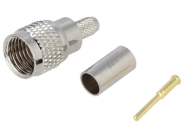 Mufa mini UHF, tata, pt cablu RG58, aurit, MUHF-001