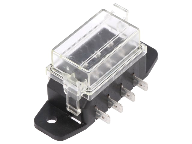 Cutie suport sigurante auto, Unival, 19mm, 80A, 32V, 4 pozitii, LED, MTA-0X00610