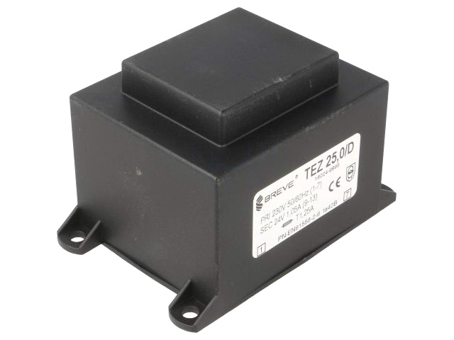 Transformator 24V, retea, 230V/24V, pcb, 25VA, TEZ25/D/24V