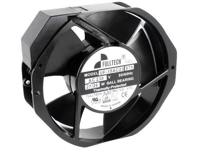 Ventilator 230VAC; 172x150x55mm, 408m3/h, 55dB, 2 fire, UF15KC23-H , FULLTECH