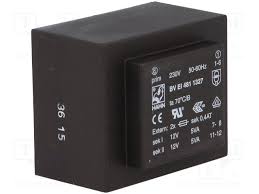 Transformator 2x12V, pcb, 10VA, 1A,  BVEI4811327, HAHN