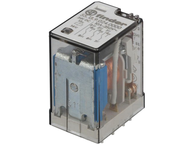 Releu 24VDC, 3PDT, 20A, 55.13.9.024.0000, FINDER