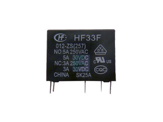 Releu 12V, 5A, SPDT, HF33F-012-ZS3F, HONGFA