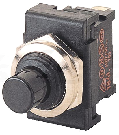 Buton push, panou, SPDT, OFF-(ON), 6A, 1843.1201, MARQUARDT