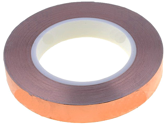 Banda de cupru, adeziva, banda ecranare, neteda, 19mmx33m, 0.08mm, SCUT-19MM-33M