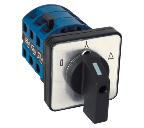 Comutator cu came, stea-triunghi, 25A, 4 nivele, 3 pozitii, LCW26-25SD