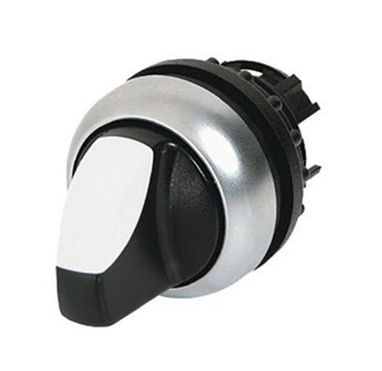 Intrerupator rotativ, 3 pozitii, 22mm, alb, orificiu montare Ø22.5mm, M22-WRLK3-W, EATON