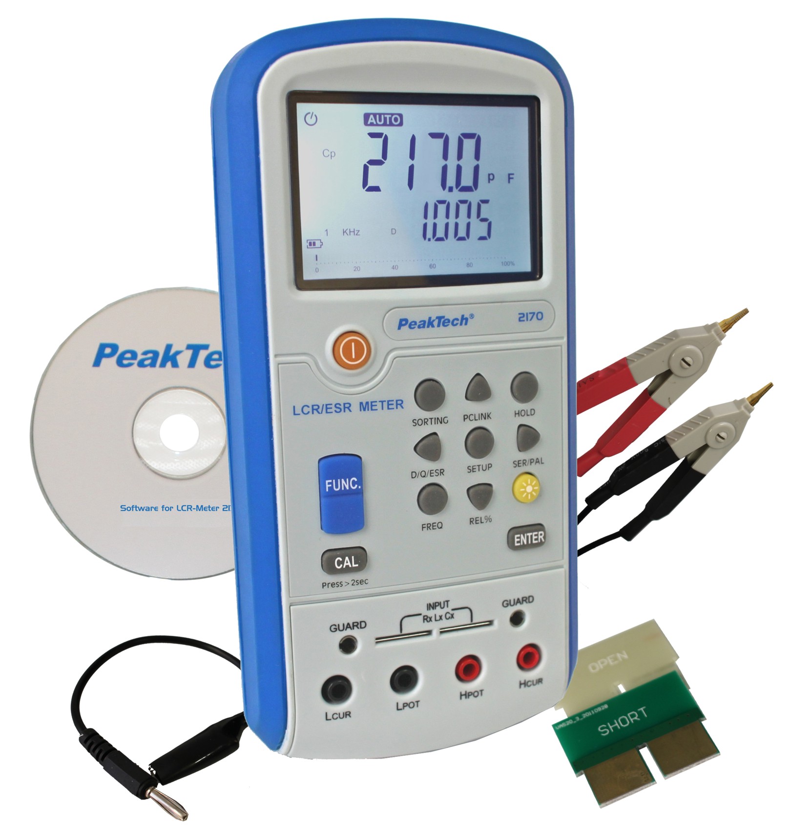 Multimetru digital, punte LRC, si, ESR meter, 4 1/2 digiti, precizie 0,3 %, soft, P2170, Peaktech