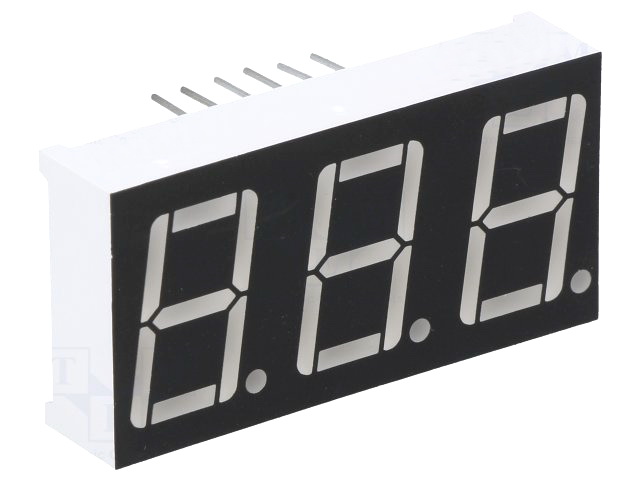 Afisor triplu led, rosu, 14.22mm, AC, LTD056BUE-103A