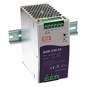 Sursa 24VDC, 10A, intrare trifazat, 180-550VAC, releu iesire, RAIL, WDR-240-24