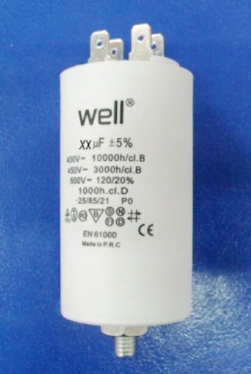 Condensator pornire motor 7.5uF, 450V, papuc, MOTCAP-7.5UF-PN