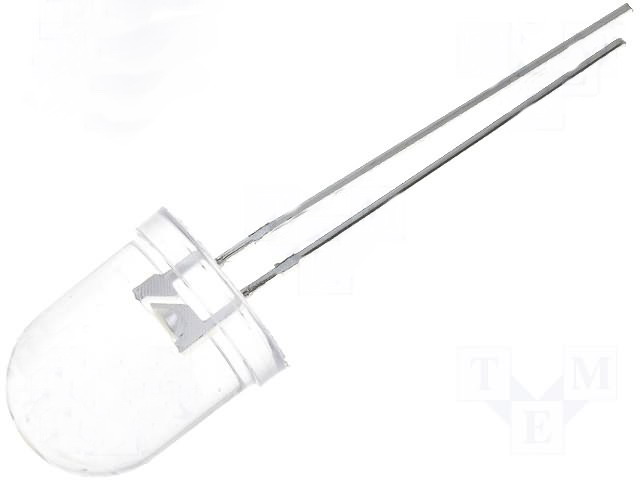 LED 10mm, alb cald, 8500-11000mcd, 2.8-3.8V, LL-1004WC2D-W6-1PD