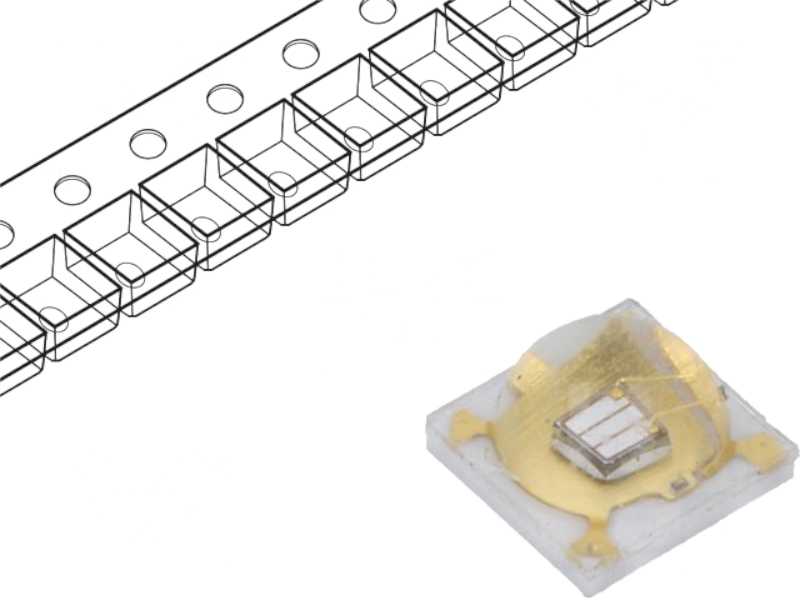 LED ultraviolet, smd, 2.8-4.4V, 460-700mW, 400-410nm, LTPL-C034UVD405, LITEON