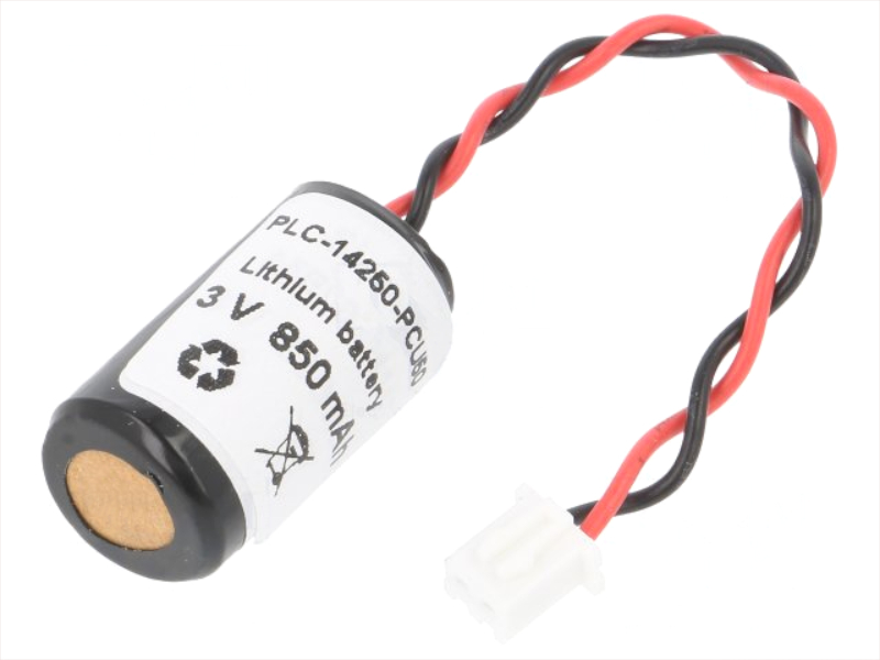 Baterie litiu, 3V, PLC, 1/2AA, 850mAh, PLC-14250-PCU50, SAFT