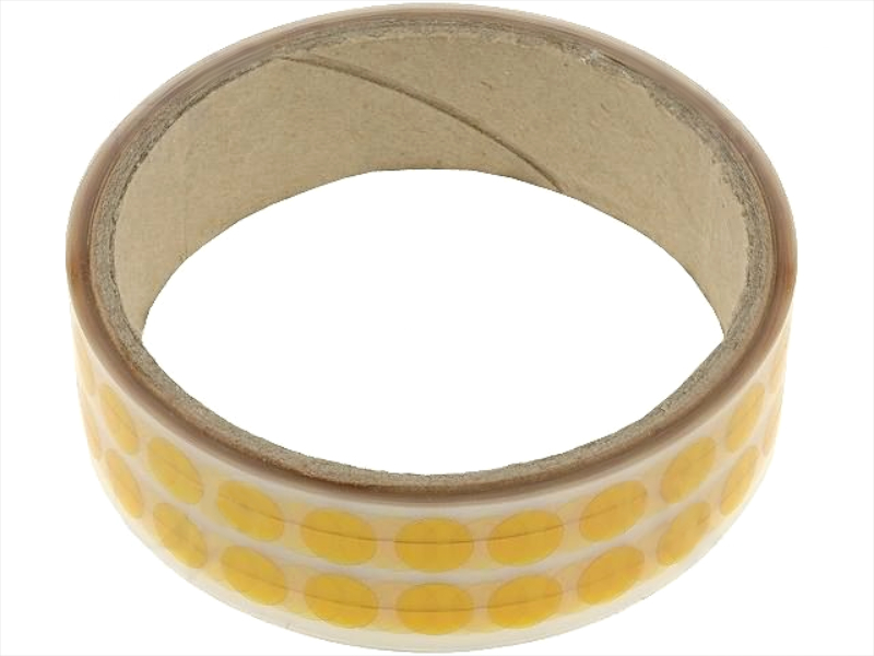 Banda izolatoare, 250C, pastile, acoperire componenta PCB, lipire val, poliamida, 6.5kV, 9mmx1000buc, POLYHT-DOT9