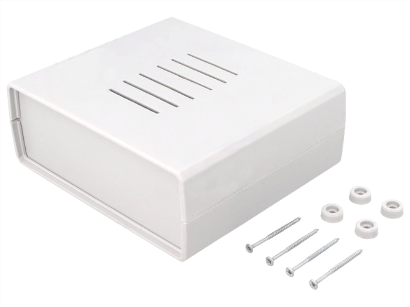 Cutie plastic, 159x139x59mm, gri, panou, ventilata, Z-4AJW