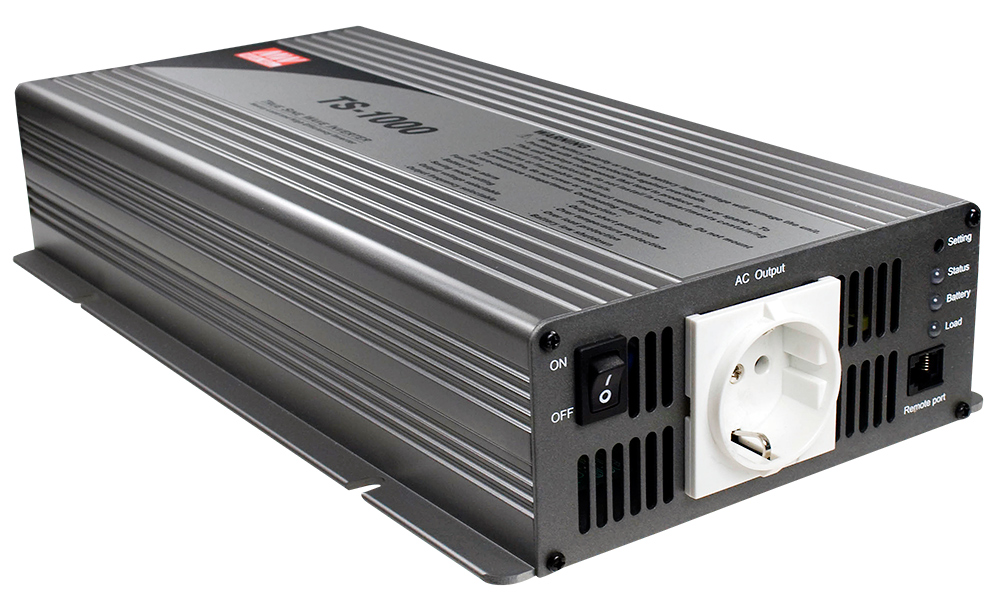 Invertor 24VDC la 230VAC, Sinus pur, 1000W, TS-1000-224B, MEAN WELL