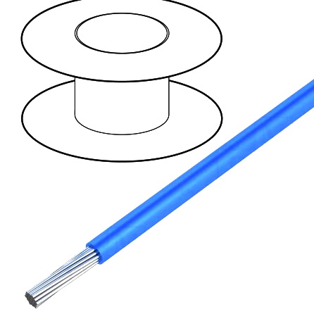 Cablu 1x1mm2, izolatie silicon, albastru, 500V, 180C, HEAT180SIF-1.0BL